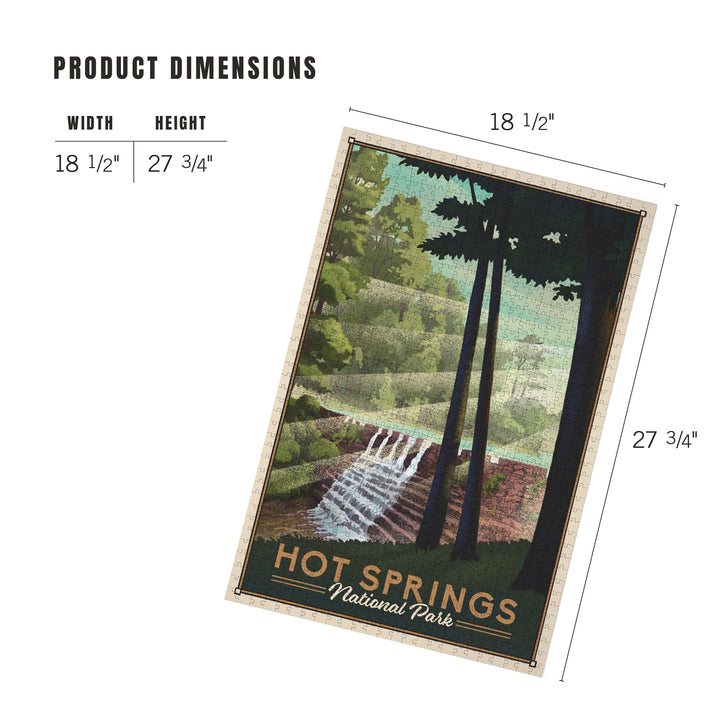 Hot Springs National Park, Lithograph, Jigsaw Puzzle
