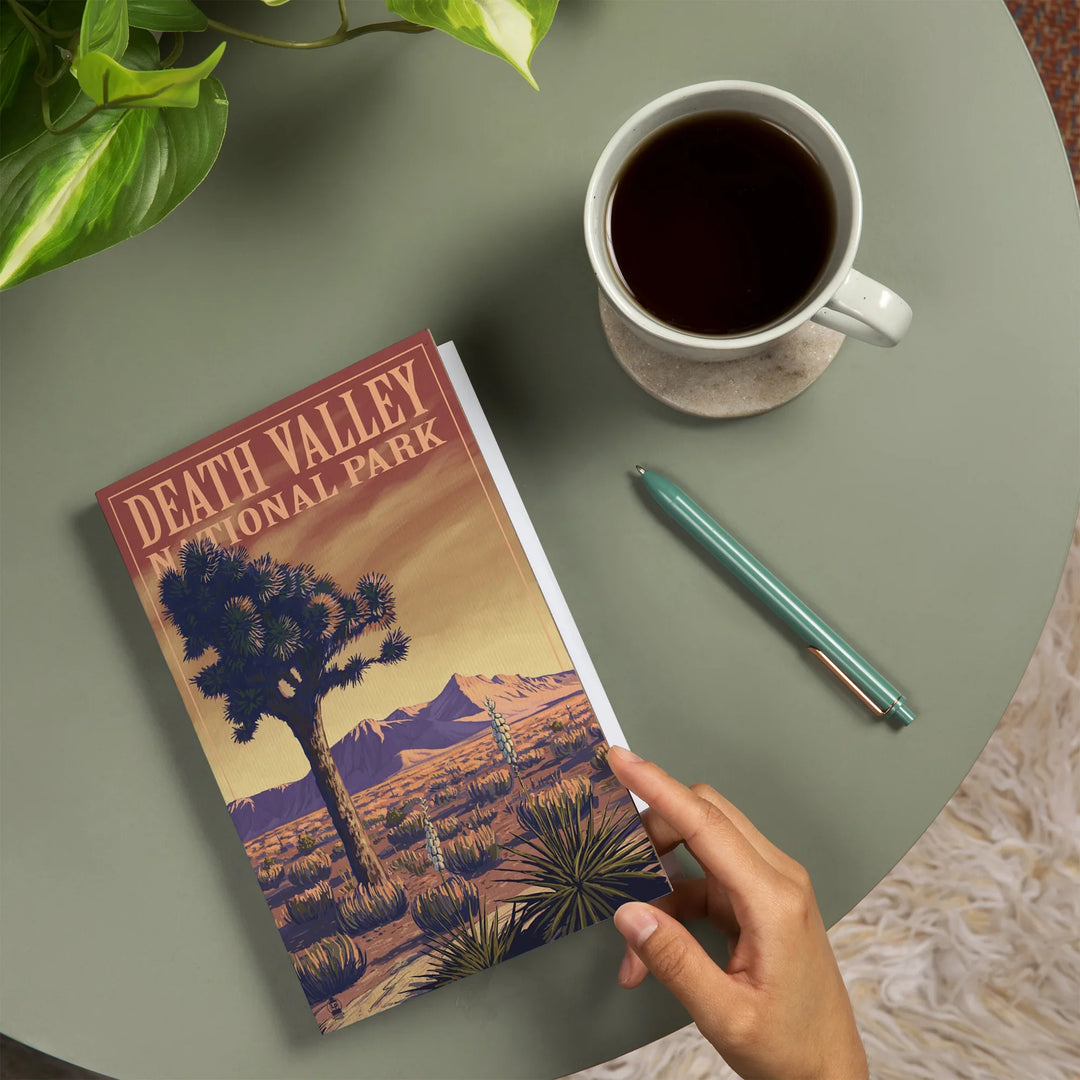 Lined 6x9 Journal, Death Valley National Park, California, Joshua Tree, Painterly Series, Lay Flat, 193 Pages, FSC paper