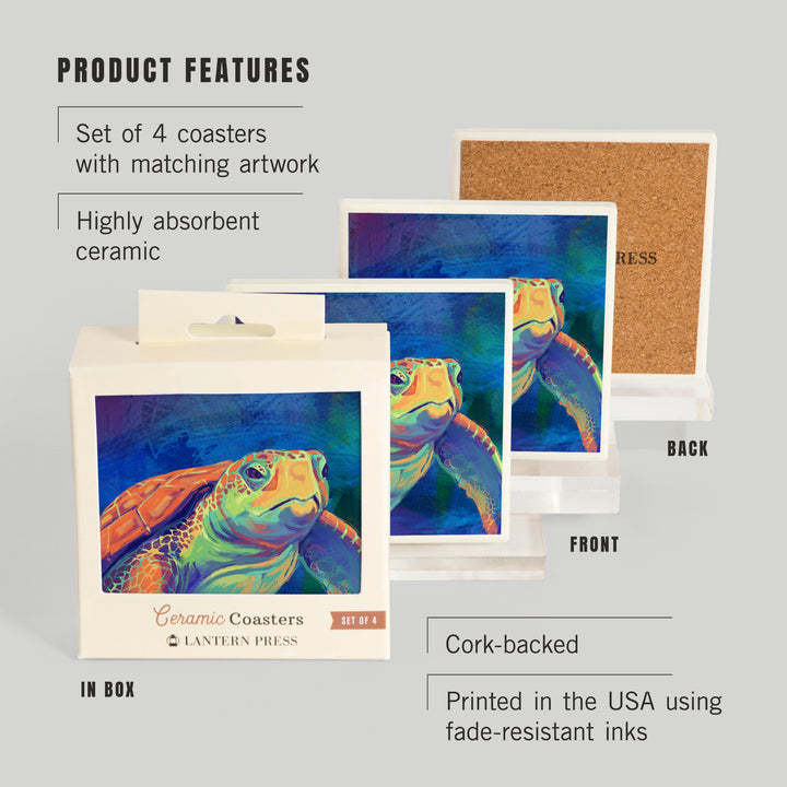Vivid, Sea Turtle, Coasters