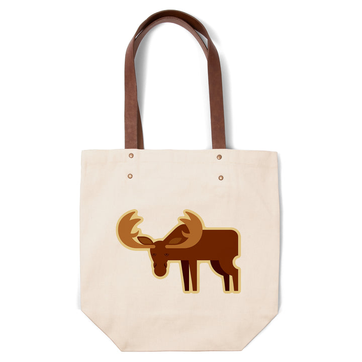 Moose, Geometric, Contour, Lantern Press Artwork, Accessory Go Bag
