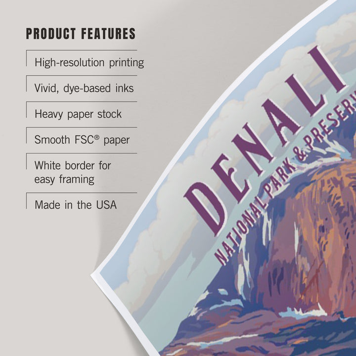 Denali National Park, Alaska, Painterly National Park Series, Art & Giclee Prints
