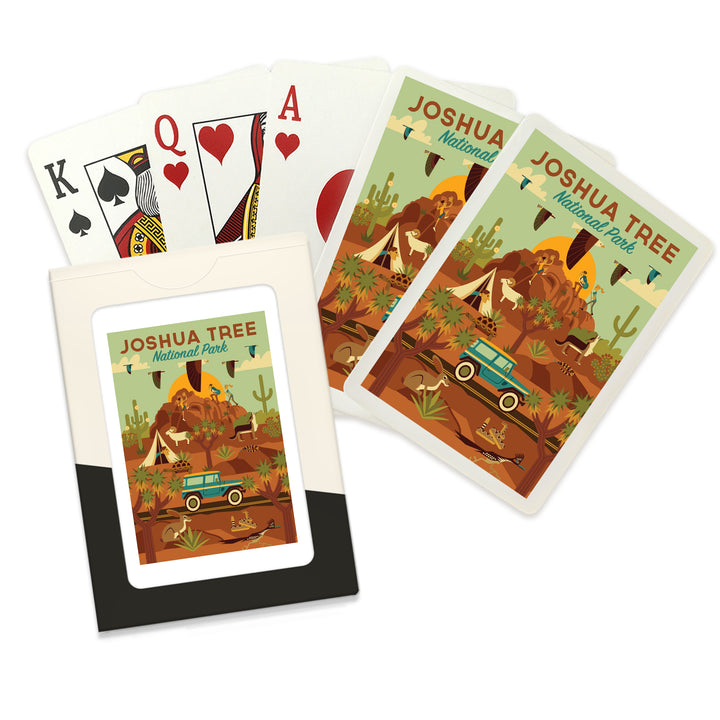 Playing Cards, Joshua Tree National Park Geometric, 52 Card Deck with Jokers in Box, Unique Art