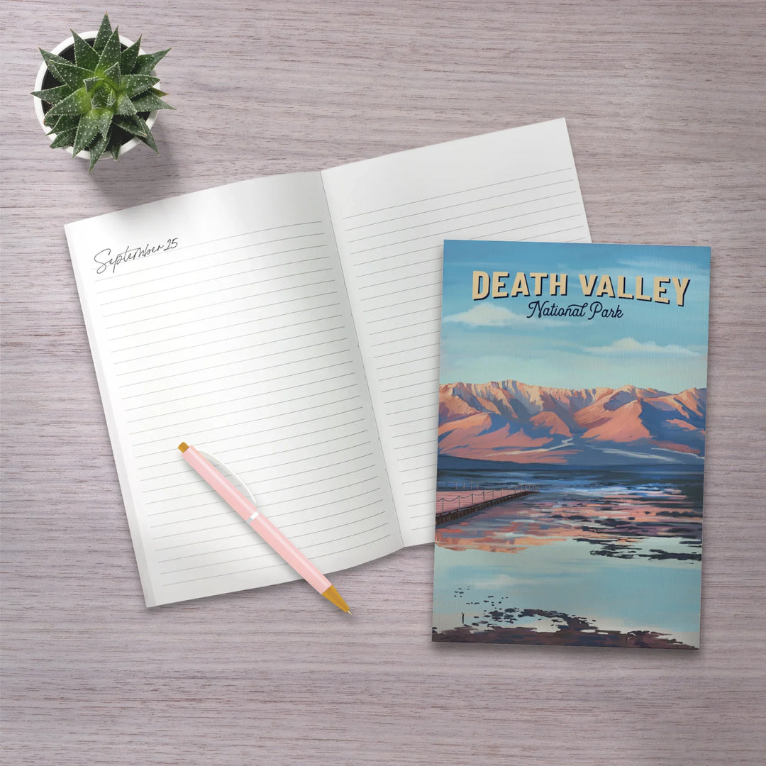 Lined 6x9 Journal, Death Valley National Park, California, Oil Painting, Lay Flat, 193 Pages, FSC paper