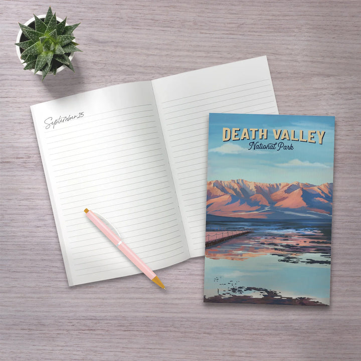 Lined 6x9 Journal, Death Valley National Park, California, Oil Painting, Lay Flat, 193 Pages, FSC paper