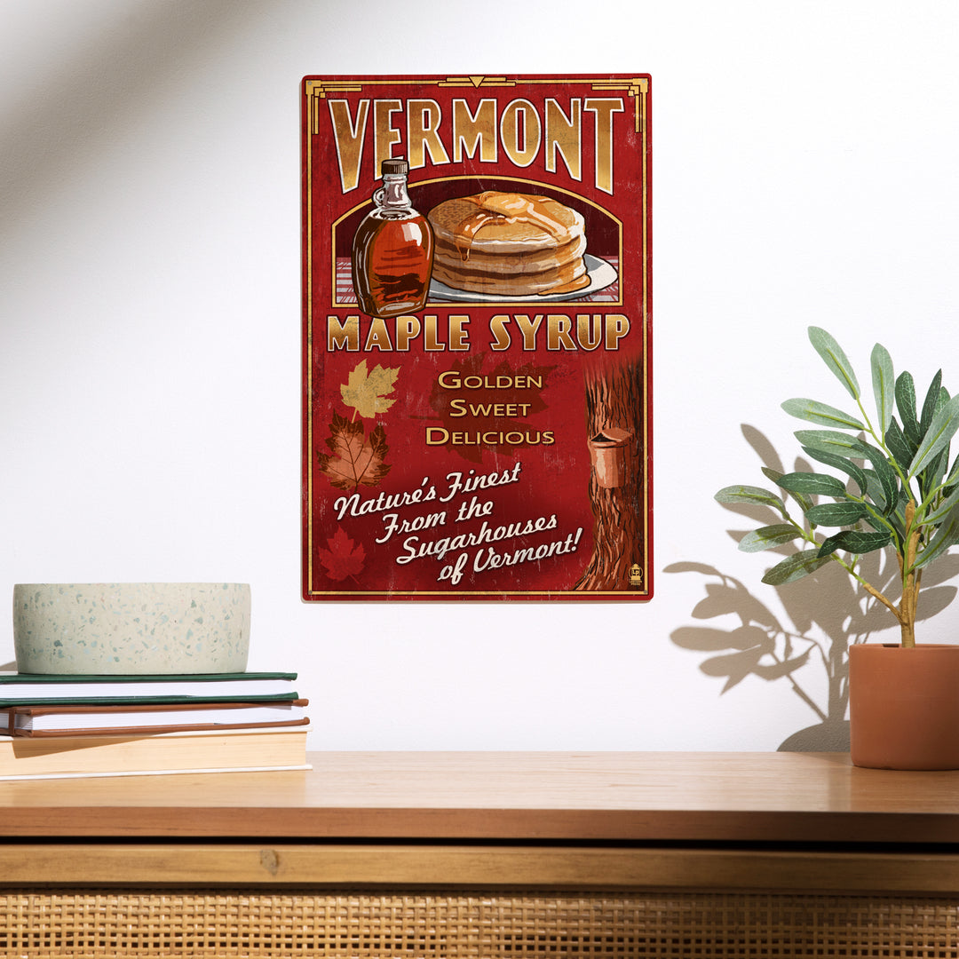 Vermont, Maple Syrup Vintage Sign, Wood Sign and Postcards