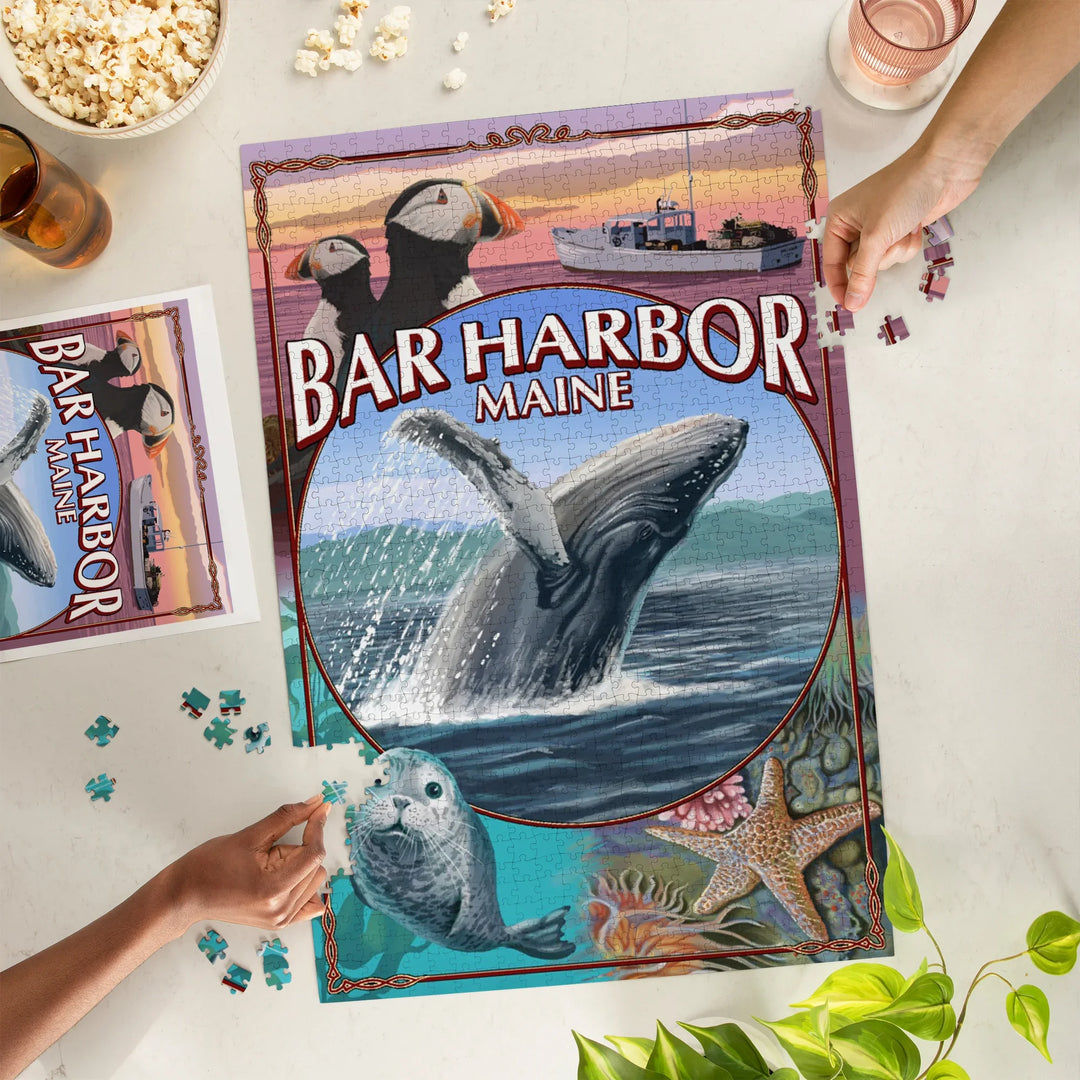 Bar Harbor, Maine, Wildlife Montage, 1000 Piece Jigsaw Puzzle