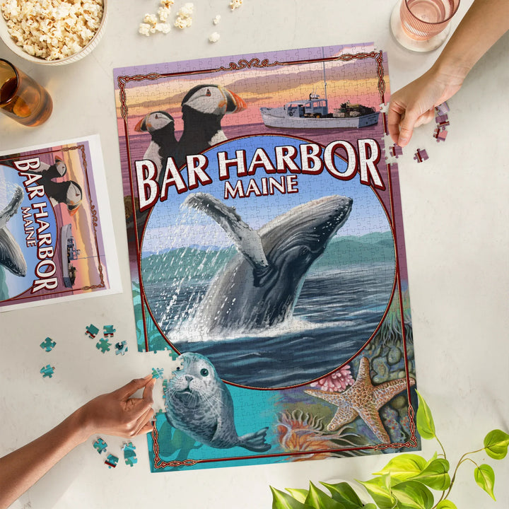 Bar Harbor, Maine, Wildlife Montage, 1000 Piece Jigsaw Puzzle