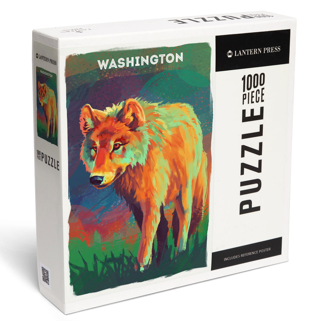 Washington, Vivid, Gray Wolf, 1000 Piece Jigsaw Puzzle