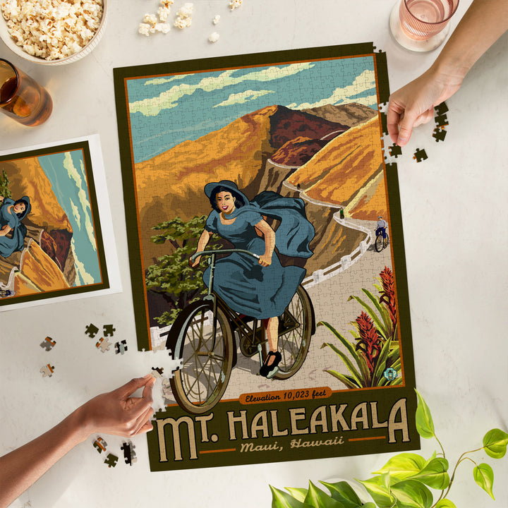 Mount Haleakalā, Hawaii, Bicycle, Jigsaw Puzzle