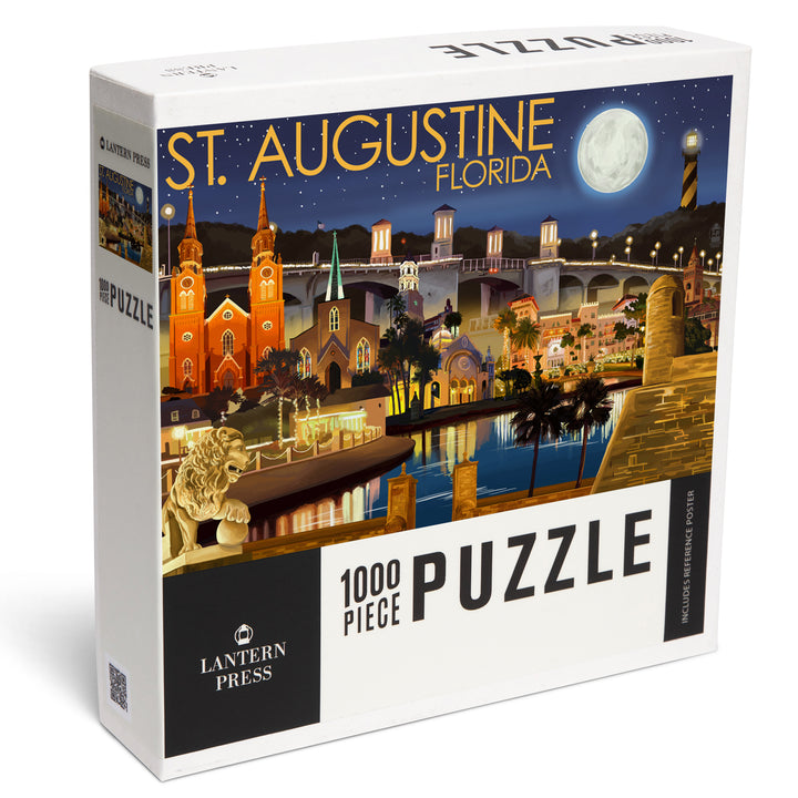 St. Augustine, Florida, Night Scene, Jigsaw Puzzle