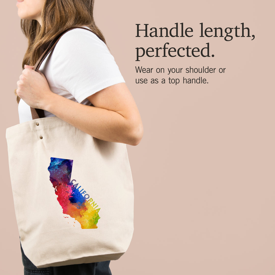 California, State Abstract, Watercolor, Contour, Accessory Go Bag