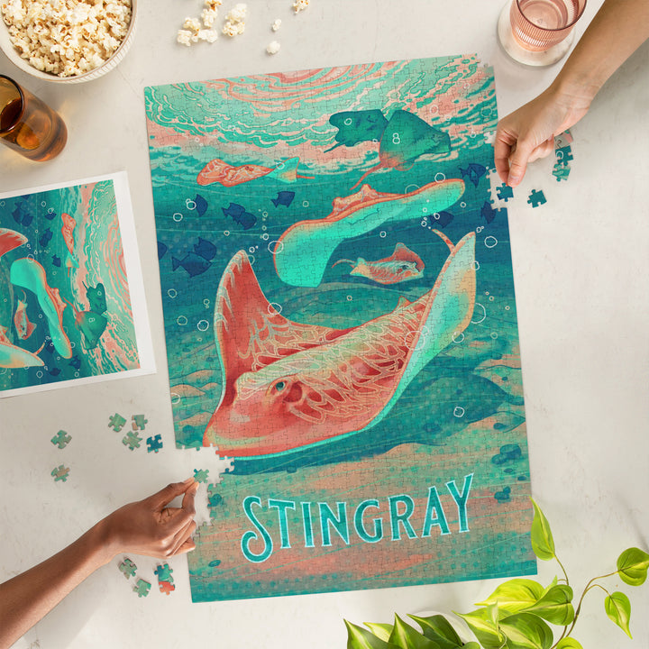 Fluid Linework, Stingray, Jigsaw Puzzle