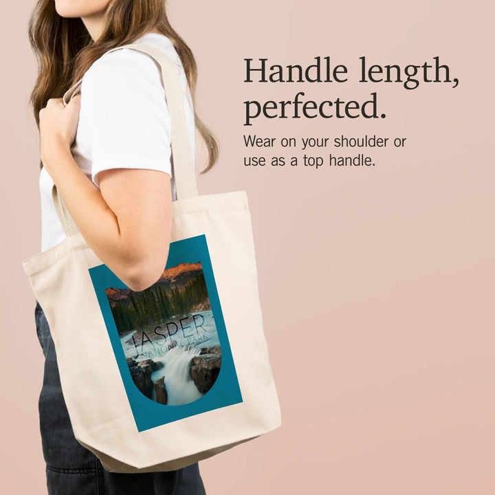 Jasper National Park, Alberta, Canada, Sunwapta Falls,, Tote Bag