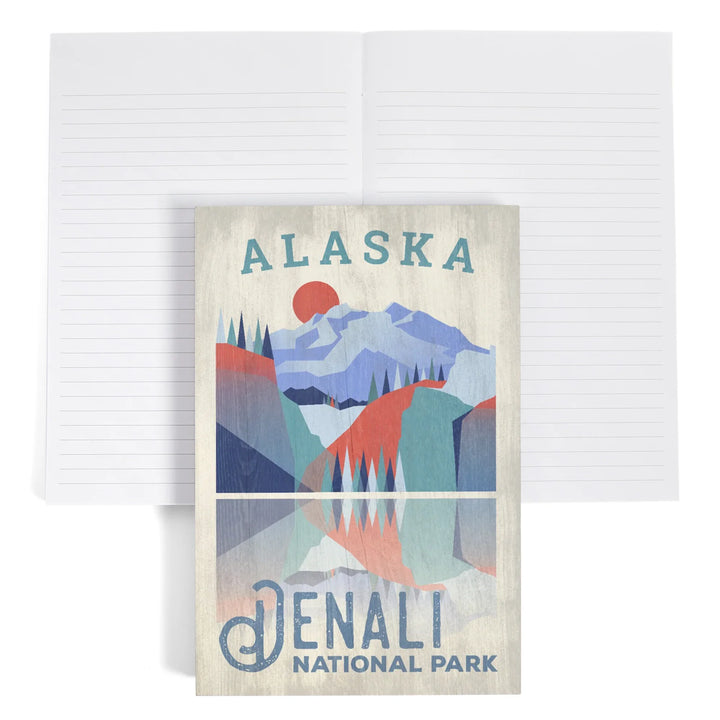 Lined 6x9 Journal, Denali National Park, Alaska, Lay Flat, 193 Pages, FSC paper