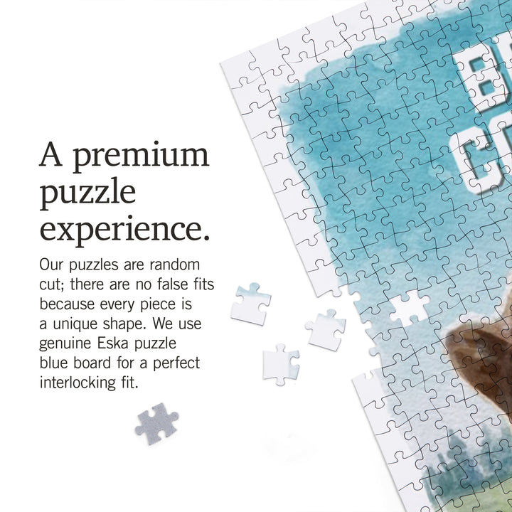 British Columbia, Watercolor Study, Grizzly Bear, 1000 Piece Jigsaw Puzzle