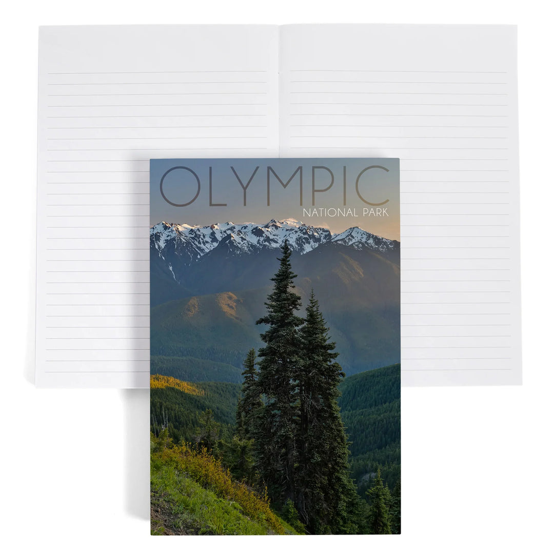 Lined 6x9 Journal, Olympic National Park, Washington, Hurricane Ridge, Lay Flat, 193 Pages, FSC paper