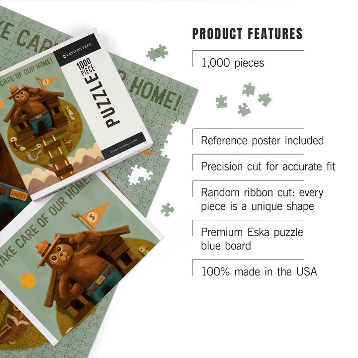 Smokey Bear, Treehouse, Officially Licensed, Jigsaw Puzzle