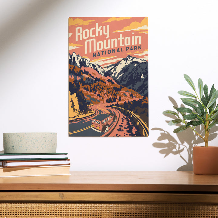Rocky Mountain National Park, Colorado, Explorer, Wood Sign and Postcards