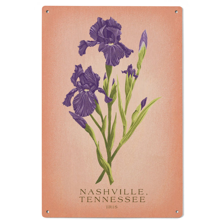 Nashville, Tennessee, Vintage Flora, State Series, Iris