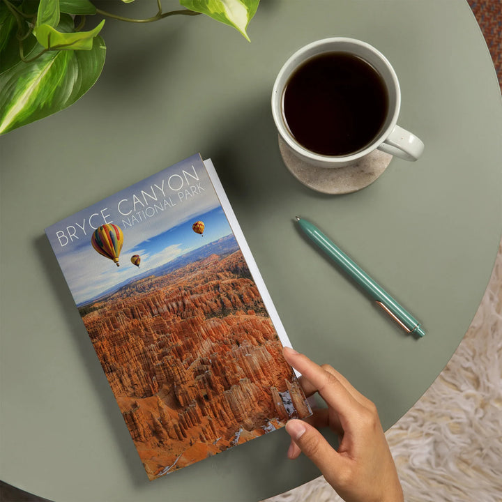 Lined 6x9 Journal, Bryce Canyon National Park, Utah, Hot Air Balloons, Lay Flat, 193 Pages, FSC paper
