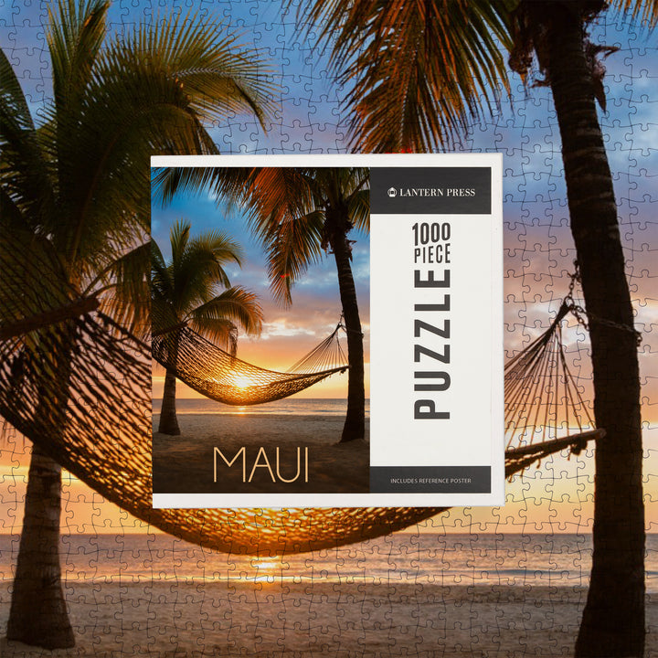 Maui, Hawaii, Hammock and Sunset, Jigsaw Puzzle