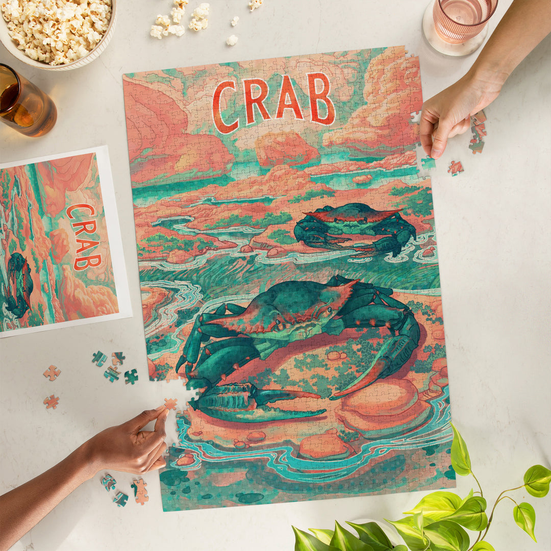 Fluid Linework, Crab, 1000 Piece Jigsaw Puzzle