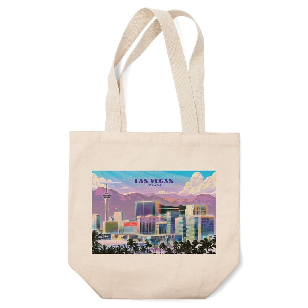 Las Vegas, Nevada, Lithograph, City Series, Tote Bag