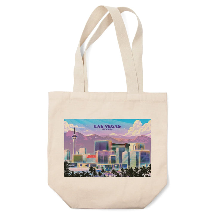 Las Vegas, Nevada, Lithograph, City Series, Tote Bag