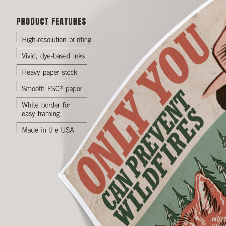 Montana, Smokey Bear and Woodland Creatures, Officially Licensed, Art & Giclee Prints