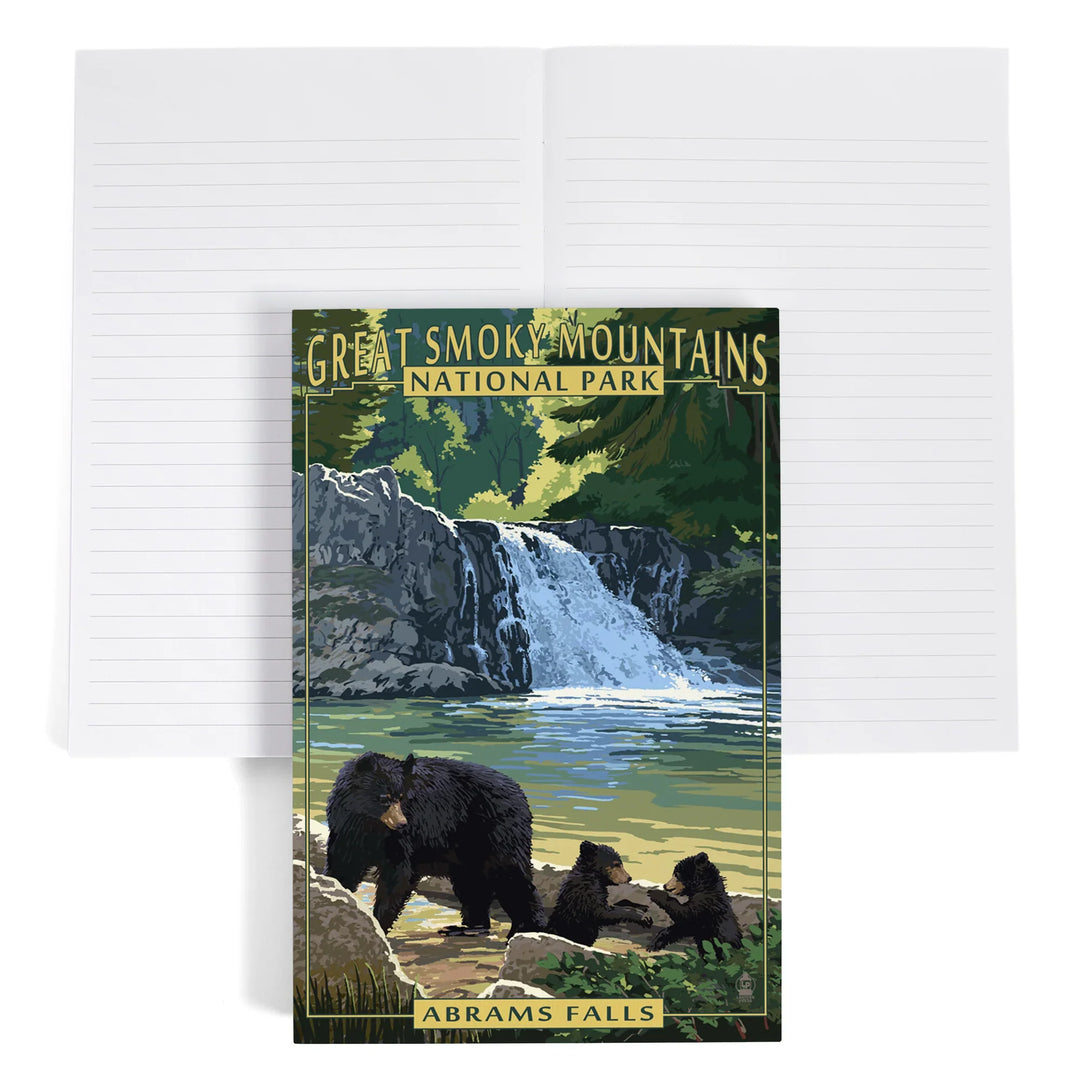 Lined 6x9 Journal, Great Smoky Mountains National Park, Tennessee, Abrams Falls, Lay Flat, 193 Pages, FSC paper