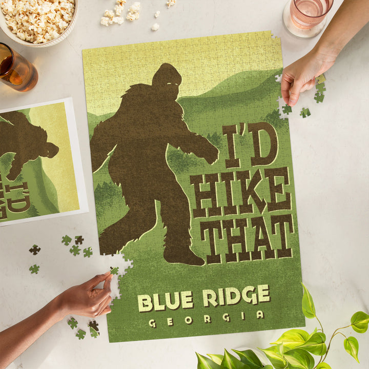Blue Ridge, Georgia, I'd Hike That, Bigfoot, Jigsaw Puzzle