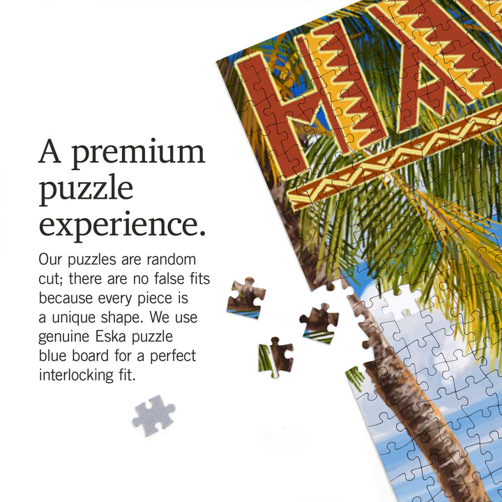 Kona, Hawaii, Hula Girl on Coast, Jigsaw Puzzle