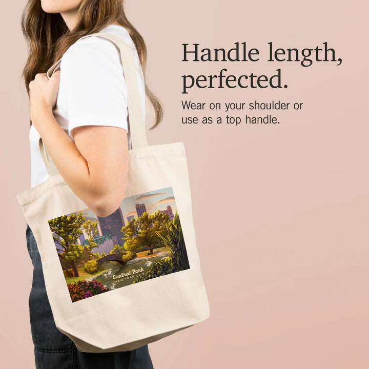 New York City, New York, Central Park Bridge, Painterly, Tote Bag