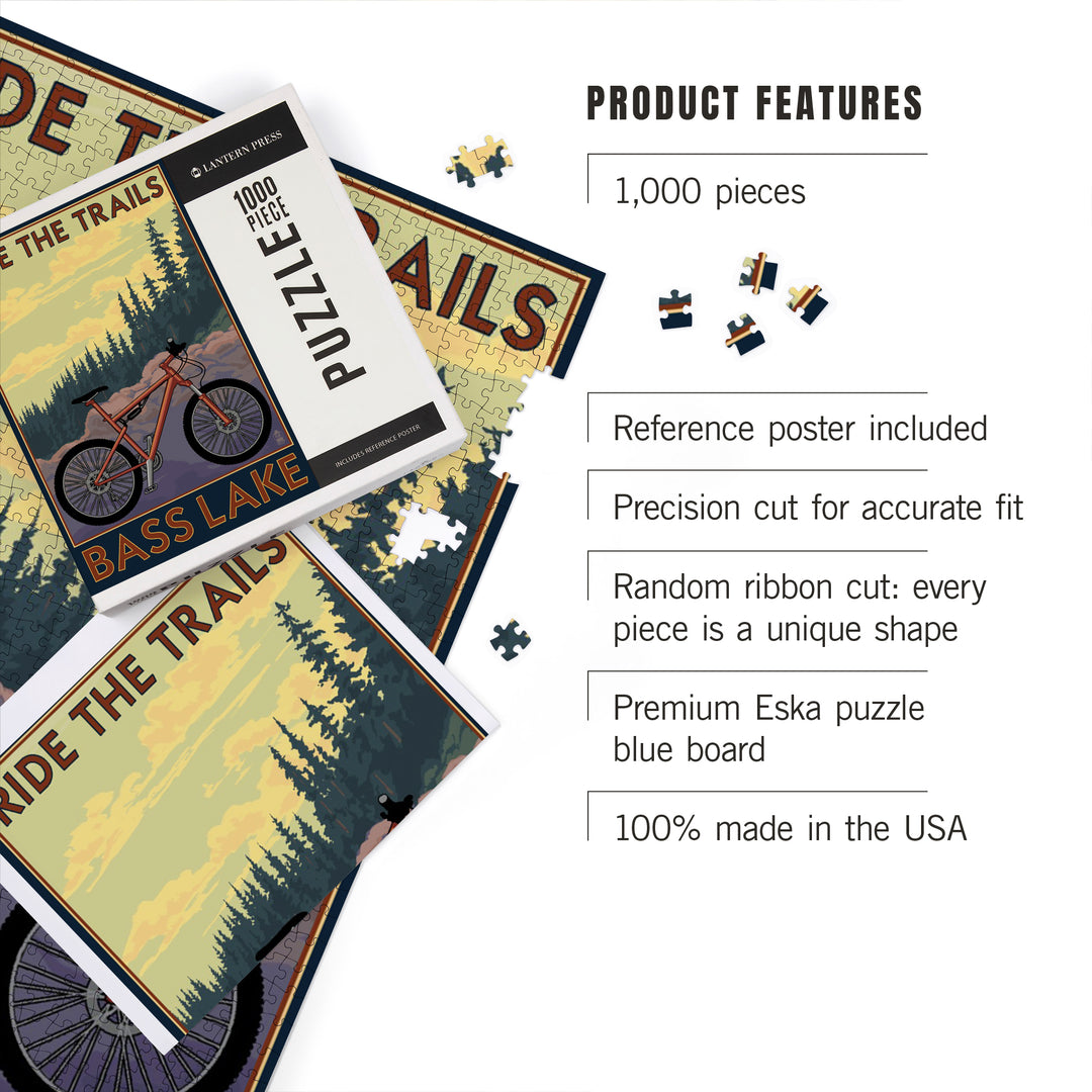 Bass Lake, California, Ride the Trails, Jigsaw Puzzle
