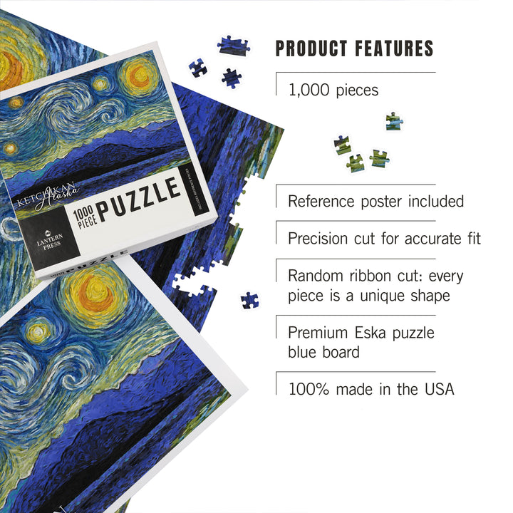 Ketchikan, Alaska, Starry Night, Jigsaw Puzzle