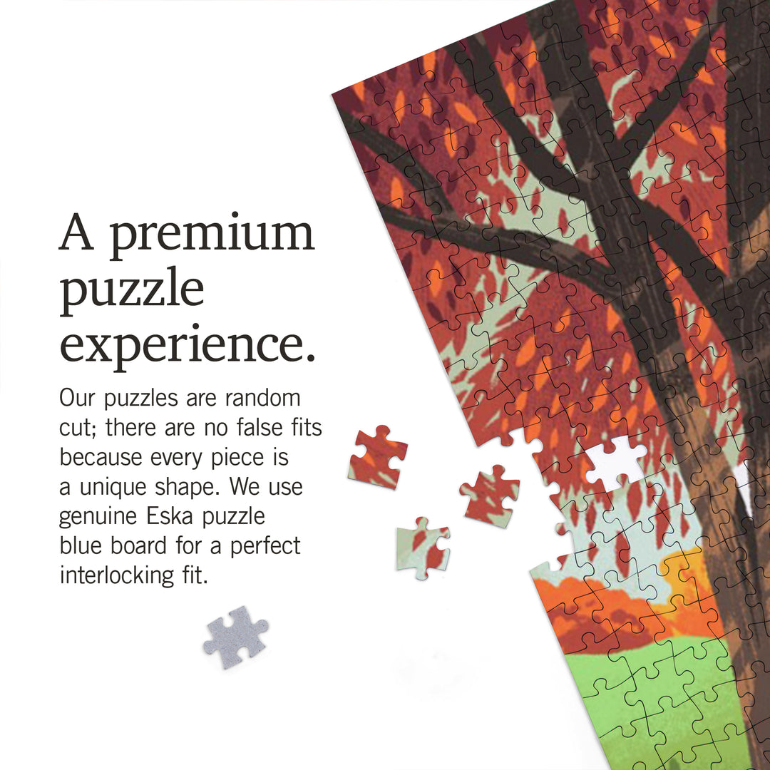 North Carolina, Off To Wonder, Cycling with Hills, 1000 Piece Jigsaw Puzzle