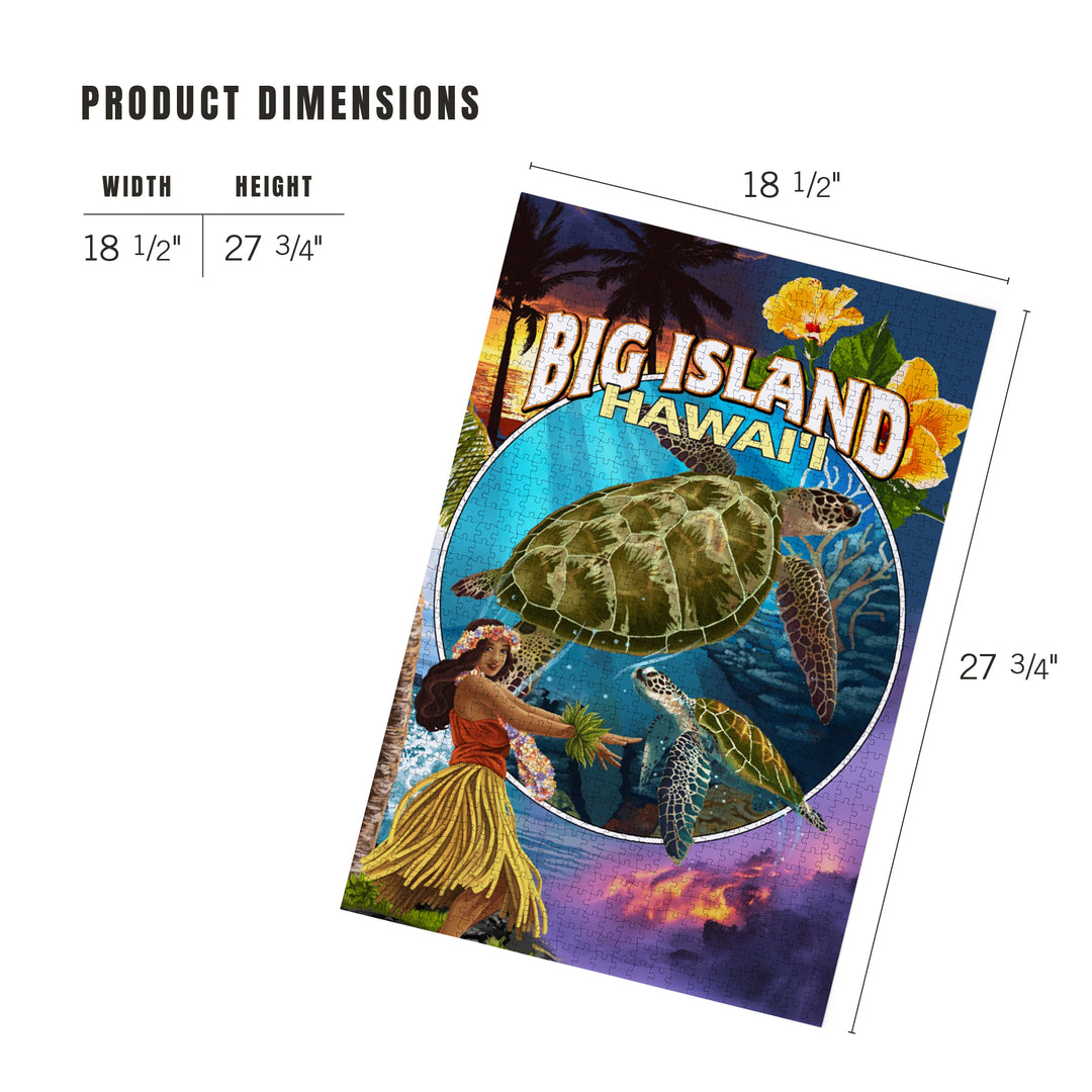 Big Island, Hawaii, Big Island Montage, 1000 Piece Jigsaw Puzzle