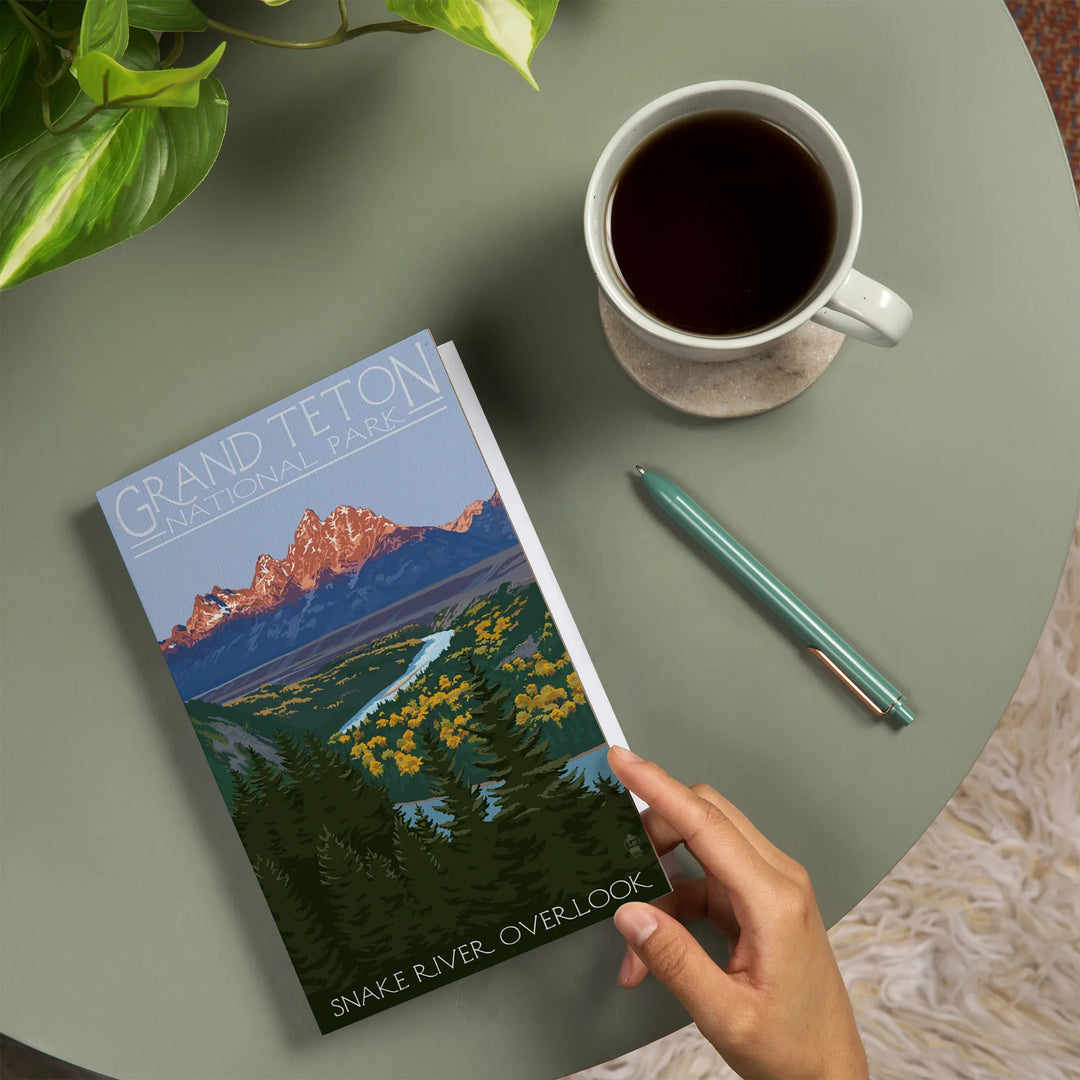 Lined 6x9 Journal, Grand Teton National Park, Wyoming, Snake River Overlook, Lay Flat, 193 Pages, FSC paper