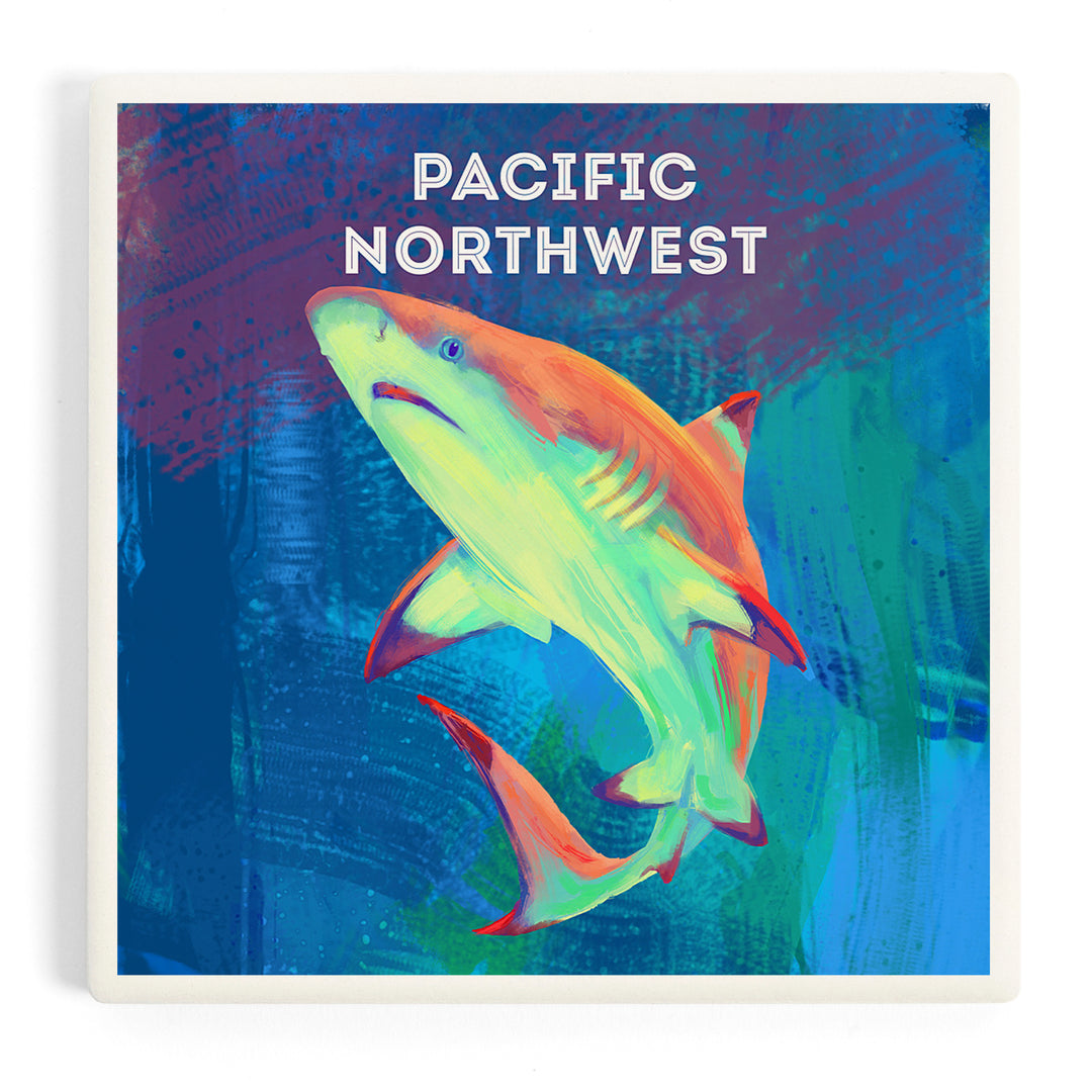 Pacific Northwest, Vivid, Blacktip Shark, Coasters