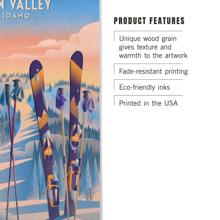 Sun Valley, Idaho, Prepare for Takeoff, Skis In Snowbank, Wood Signs and Postcards