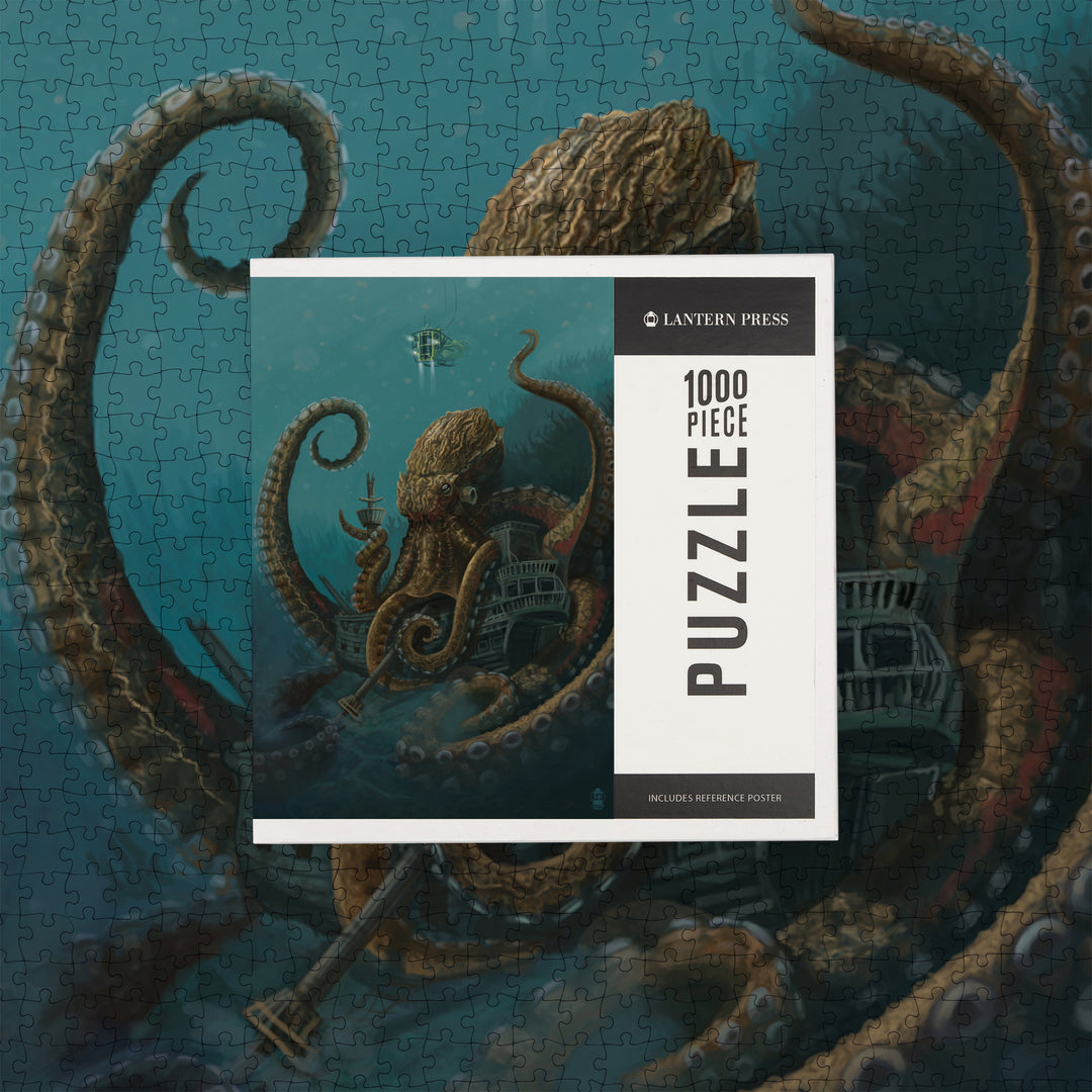 Octopus and Submersible, 1000 Piece Jigsaw Puzzle