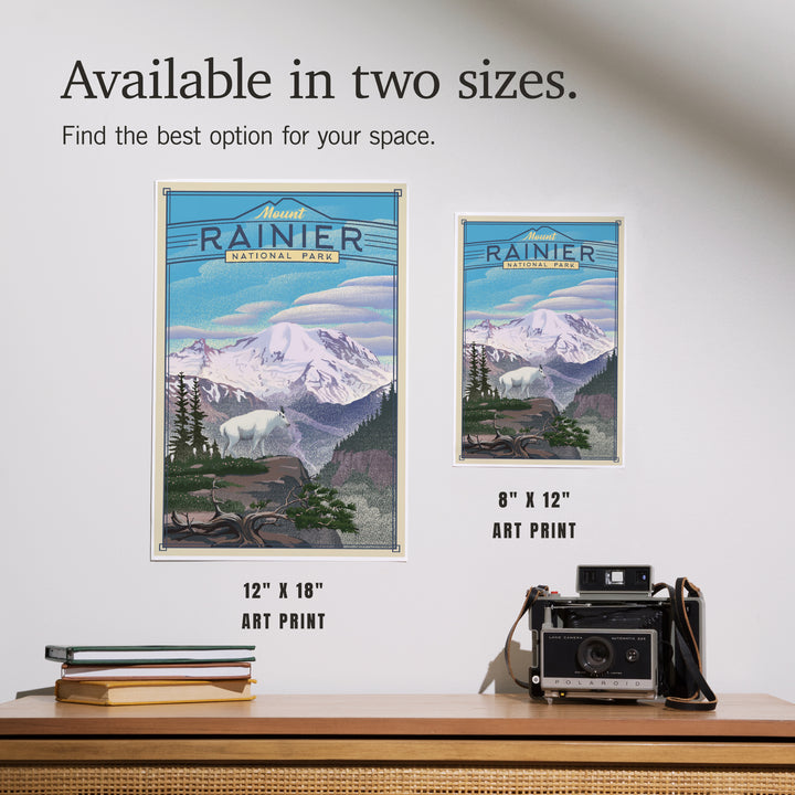 Mt. Rainier National Park, Lithograph National Park Series, Art & Giclee Prints