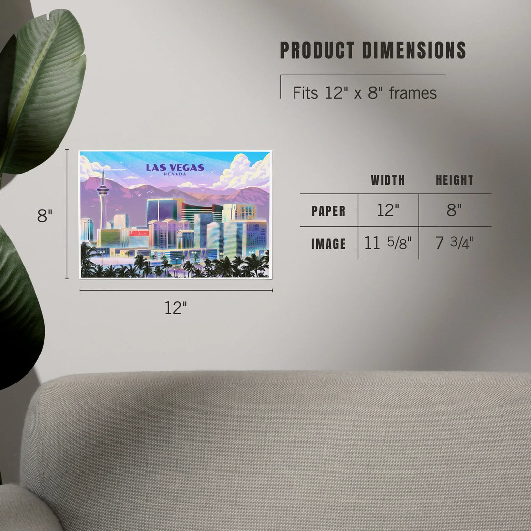 Las Vegas, Nevada, Lithograph, City Series, Art & Giclee Prints