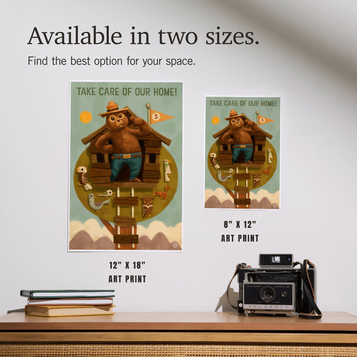 Smokey Bear, Treehouse, Officially Licensed, Art & Giclee Prints