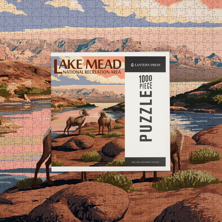 Lake Mead, National Recreation Area, Bighorn Sheep, Jigsaw Puzzle