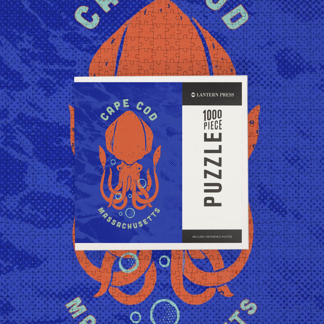 Cape Cod, Massachusetts, Dockside Series, Squid, 1000 Piece Jigsaw Puzzle