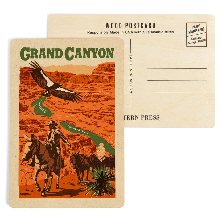 Grand Canyon National Park, Arizona, Woodblock, Wood Sign and Postcards