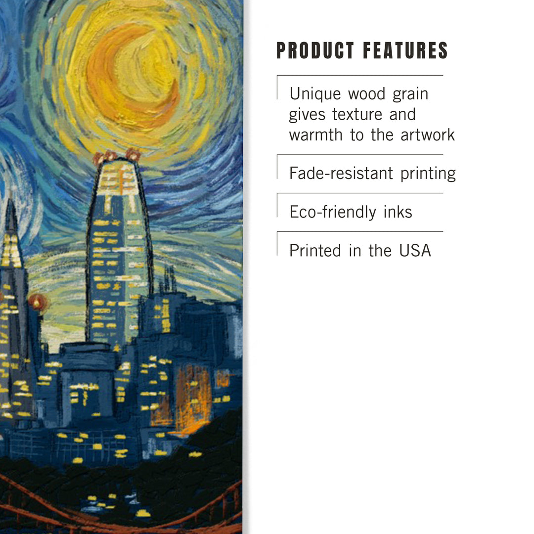 San Francisco, California, Starry Night City, Wood Sign and Postcards