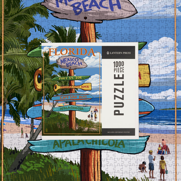 Mexico Beach, Florida, Destinations Sign, Jigsaw Puzzle