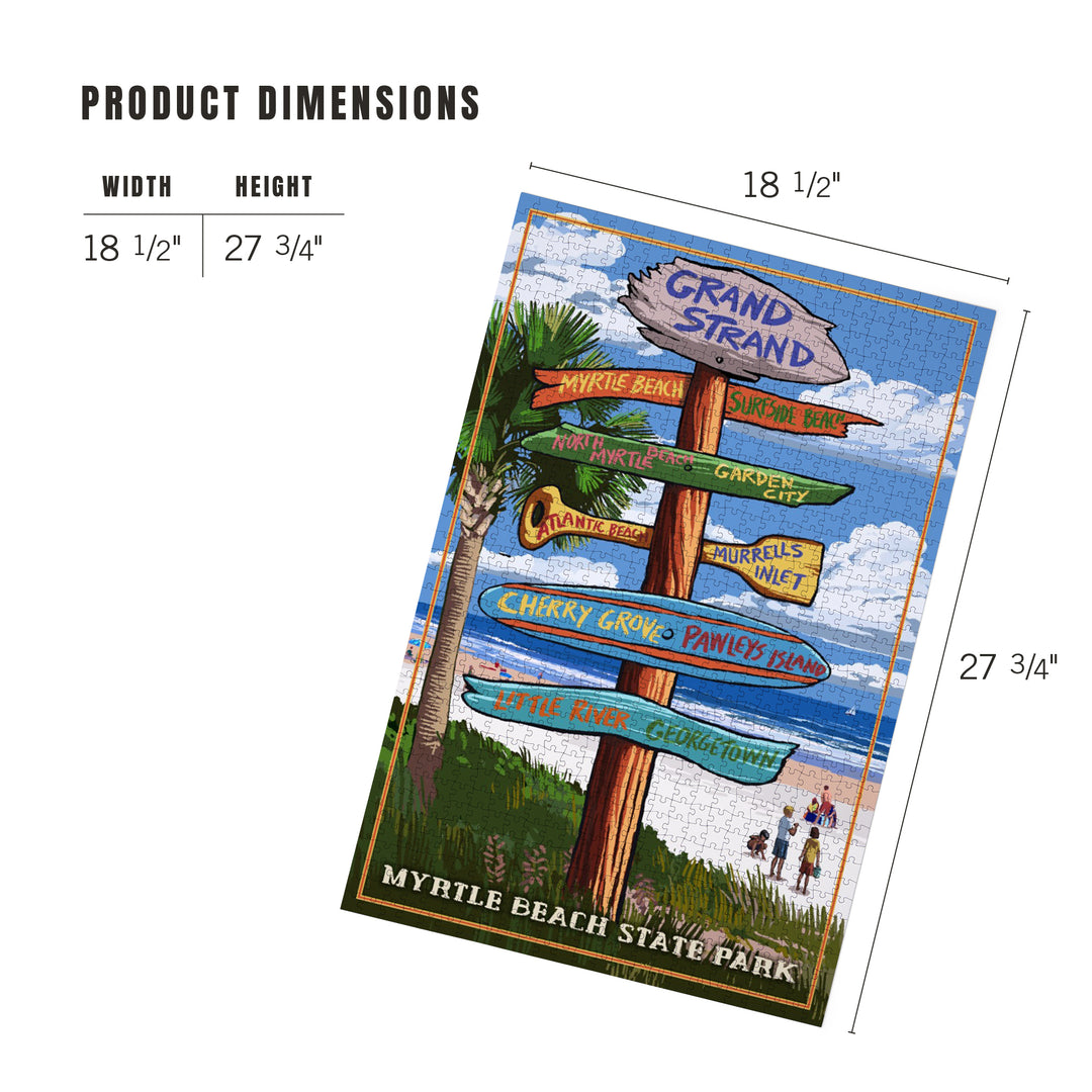 Myrtle Beach State Park, Destinations Sign, 1000 Piece Jigsaw Puzzle